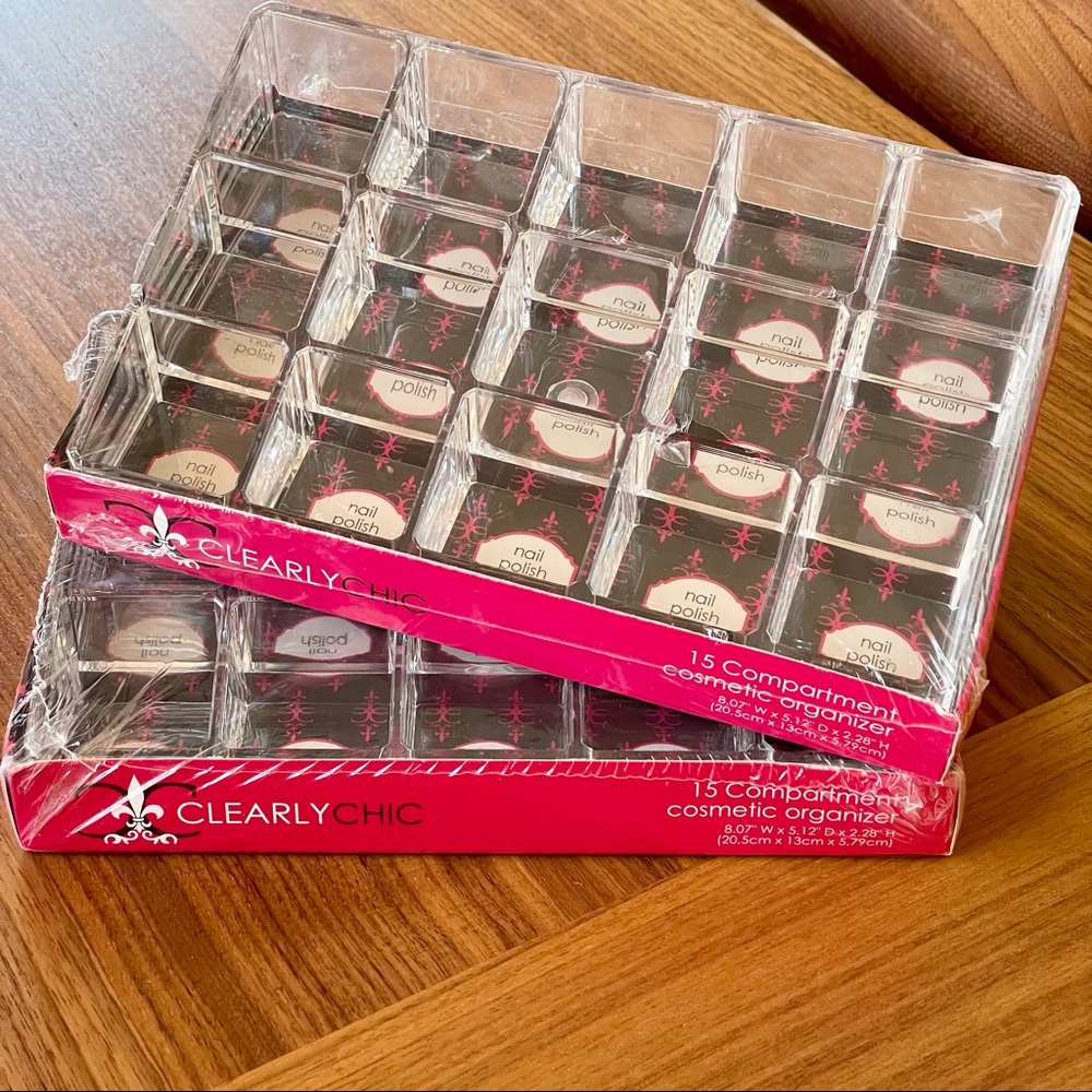 Clearly Chic 15 Compartment cosmetic organizer
for Nail Polish